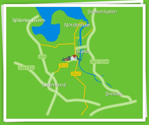 Karte: Hof auf der Wurp / Hof Holthusen in Brake, Wesermarsch